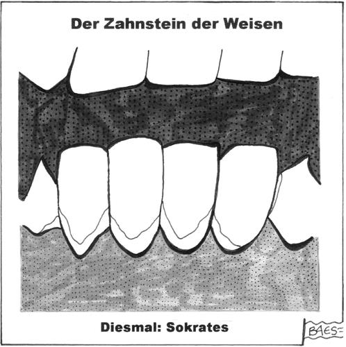 Cartoon: Der Zahnstein der Weisen (medium) by BAES tagged philosophie,sokrates,zähne,zahnstein,weiß,weise,der,philosophie,sokrates,zähne,zahnstein,weiß,weise