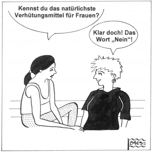 Cartoon: Frauengespräch (medium) by BAES tagged frau,frauen,women,liebe,freundinnen,love,verhütung,beziehung