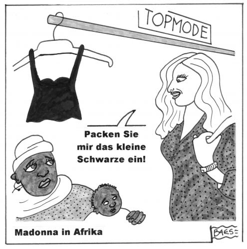 Cartoon: Madonna in Afrika (medium) by BAES tagged madonna,afrika