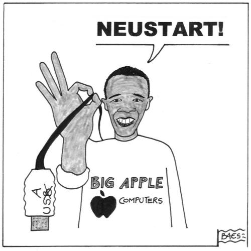 Cartoon: Neustart (medium) by BAES tagged barack,obama,neustart,hoffnung,weißes,haus,amerika,präsident