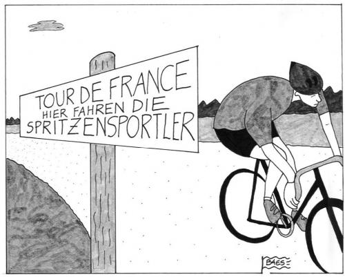 Cartoon: Tortur de France (medium) by BAES tagged tour,de,france,doping,radrennen,radfahrer,sport