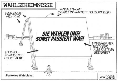 Cartoon: Wahlplakat (medium) by BAES tagged wählen,wahl,parteien,partei,stimmen,plakat