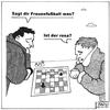 Cartoon: Frauenfußball (small) by BAES tagged zwei männer beim schach
