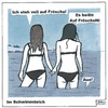 Cartoon: Im Schwimmteich (small) by BAES tagged frau,freundin,frauen,wasser,meer,urlaub,baden,schwimmen,freundschaft,strand,frosch