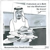 Cartoon: Romantisches Saudiarabien (small) by BAES tagged mann frau saudiarabien arabien scheich emanzipation patriarchat frühstück essen