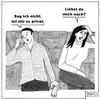 Cartoon: Zu privat (small) by BAES tagged mann frau paar ehepaar beziehung liebe sex privatspähre privat krise