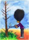 Cartoon: no (small) by ombaddi tagged forest
