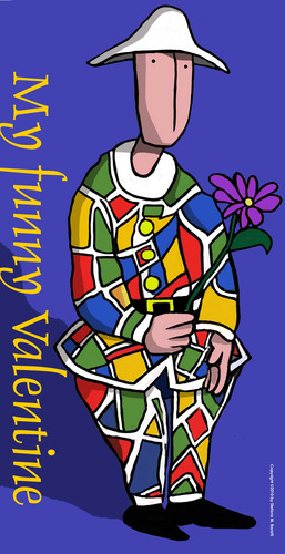 Cartoon: Arlecchino (medium) by perugino tagged love,liebe,illustration,liebe,blume,valentinstag