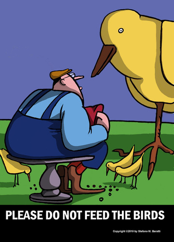 Cartoon: At the Park (medium) by perugino tagged animals,birds,evolution