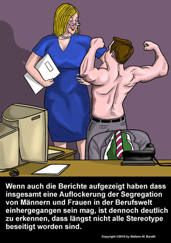 Cartoon: Genderspezifische (medium) by perugino tagged work,office,bureaucracy,corporation,employment