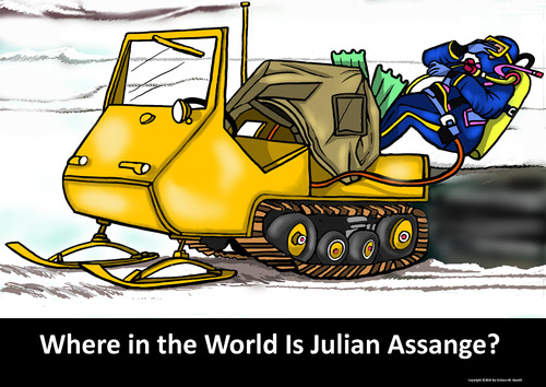 Cartoon: WikiLeaks (medium) by perugino tagged wikileaks,julian,assange