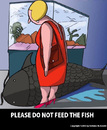 Cartoon: The Warning (small) by perugino tagged aquarium,animals,fish