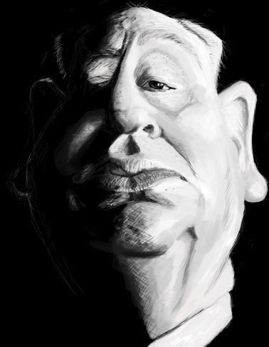 Cartoon: Alfred Hitchcock (medium) by doodleart tagged alfred,hitchcock,movies,celebrity,director