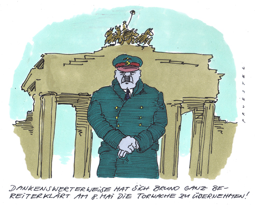 Cartoon: 8.mai (medium) by Andreas Prüstel tagged befreiung,berlin,brunoganz,hitler,film,befreiung,berlin,bruno ganz,hitler,film,bruno,ganz