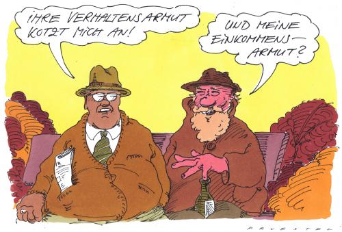 Cartoon: armutsarten (medium) by Andreas Prüstel tagged gegensätze,lebensformen,gesellschaft,hartz,agenda 2010,agentur für arbeit,alg ii,arbeitslos,arbeitslosenhilfe,arm,armut,betteln,chancengleichheit,einkommen,existenzminimum,geld,gemeinschaftssinn,hartz 4,hartz iv,jobcenter,klassengesellschaft,kluft,lebensqualität,obdachlos,soziale diskriminierung,solidarität,soziale kälte,soziale marktwirtschaft,sozialstaat,unterschicht,penner,obdachloser,verhalten,verdienst,menschlichkeit,humanismus,agenda,2010,agentur,für,arbeit,alg,ii,iv,soziale,diskriminierung,kälte,marktwirtschaft