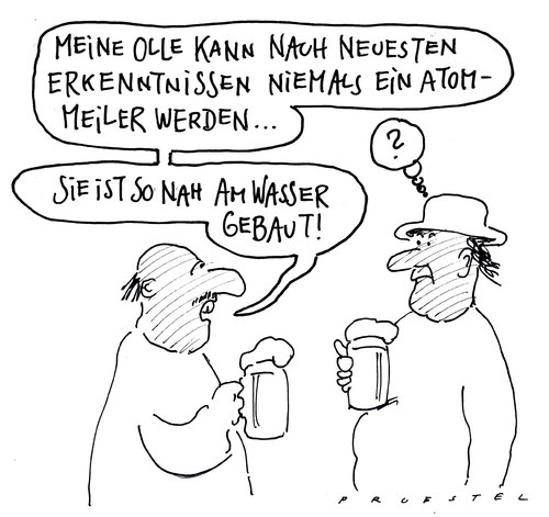 Cartoon: atommeiler (medium) by Andreas Prüstel tagged akw,atommeiler,sicherheit,akw,atommeiler,sicherheit,atomkraftwerk