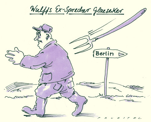 Cartoon: bauernopfer (medium) by Andreas Prüstel tagged glaeseker,exsprecher,wulff,hannover,landesregierung,niedersachsen,glaeseker,wulff,exsprecher,landesregierung,niedersachsen,hannover