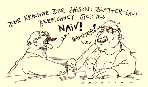 Cartoon: bla bla blatter (medium) by Andreas Prüstel tagged bla,abstimmung,wmvergabe,korruption,fifa,blatter,korruption,fifa
