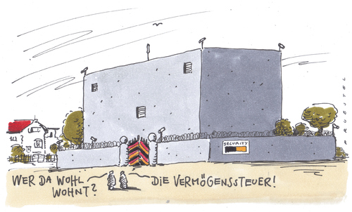 Cartoon: bunker (medium) by Andreas Prüstel tagged vermögenssteuer,deutschland,schwarzgelbekoalition,vermögenssteuer,deutschland,schwarzgelb,koalition