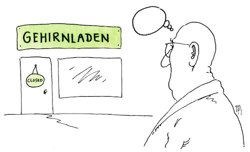 Cartoon: closed (medium) by Andreas Prüstel tagged hirn,gehirn,denken,cartoon,karikatur,andreas,pruestel,hirn,gehirn,denken,cartoon,karikatur,andreas,pruestel
