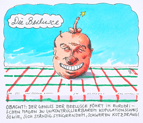 Cartoon: die berlusce (medium) by Andreas Prüstel tagged karikatur,cartoon,wahlen,italien,berlusconi,silvio,silvio,berlusconi,italien,wahlen,cartoon,karikatur