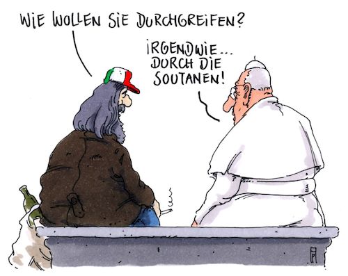 Cartoon: durchgriff (medium) by Andreas Prüstel tagged katholische,kirche,missbräuche,missbrauchsgipfel,vatikan,papst,franziskus,durchgreifen,soutanen,cartoon,karikatur,andreas,pruestel,katholische,kirche,missbräuche,missbrauchsgipfel,vatikan,papst,franziskus,durchgreifen,soutanen,cartoon,karikatur,andreas,pruestel