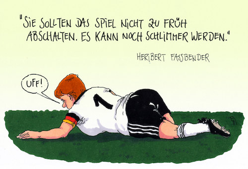 Cartoon: fassbender (medium) by Andreas Prüstel tagged kanzlerin,merkel,cdu,csu,asylstreit,fußballweltmeisterschaft,nationalmannschaft,auftaktniederlage,sportreporter,heribert,fassbender,zitat,cartoon,karikatur,andreas,pruestel,kanzlerin,merkel,cdu,csu,asylstreit,fußballweltmeisterschaft,nationalmannschaft,auftaktniederlage,sportreporter,heribert,fassbender,zitat,cartoon,karikatur,andreas,pruestel