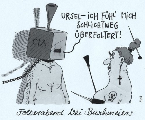 Cartoon: folterabend (medium) by Andreas Prüstel tagged folter,cia,usa,sm,folterabend,cartoon,karikatur,andreas,pruestel,folter,cia,usa,sm,folterabend,cartoon,karikatur,andreas,pruestel