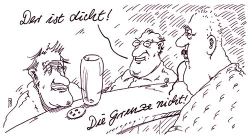 Cartoon: grenze (medium) by Andreas Prüstel tagged flüchtlingszustrom,grenzkontrollen,grenzschließung,cartoon,karikatur,andreas,pruestel,flüchtlingszustrom,grenzkontrollen,grenzschließung,cartoon,karikatur,andreas,pruestel