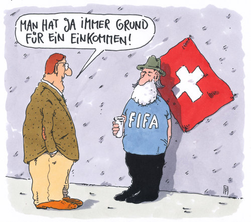 Cartoon: grundeinkommen (medium) by Andreas Prüstel tagged schweiz,volksabstimmung,referendum,bedingungsloses,grundeinkommen,fifa,skandal,cartoon,karikatur,andreas,pruestel,schweiz,volksabstimmung,referendum,bedingungsloses,grundeinkommen,fifa,skandal,cartoon,karikatur,andreas,pruestel