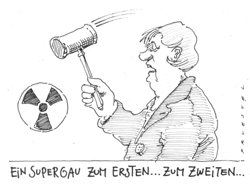 Cartoon: hämmerchen (medium) by Andreas Prüstel tagged akw,restlaufzeiten,versteigerungen,merkel,akw,restlaufzeiten,versteigerungen,angela merkel,atom,atomkraftwerk,kraftwerk,energien,umwelt,angela,merkel,gau,supergau