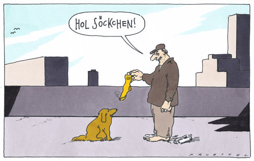 Cartoon: holzmangel (medium) by Andreas Prüstel tagged holzmangel,stadt,hundebesitzer,hund,hund,hundebesitzer,stadt,holzmangel,tiere,hunde