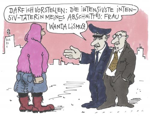 Cartoon: intensiv (medium) by Andreas Prüstel tagged jugendgewalt,polizei,jugendliche,jugend,jugendgewalt,gewalt,polizei,kriminalität,kriminelle,verbrechen,verbrecher,gewaltbereitschaft,verhalten,sozialverhalten,gesellschaft,werte,perspektive,intensiv,intensivtäter,jugendkriminalität,vandalismus,illegal,gesetz,justiz,gesetzwidrigkeit,komissar