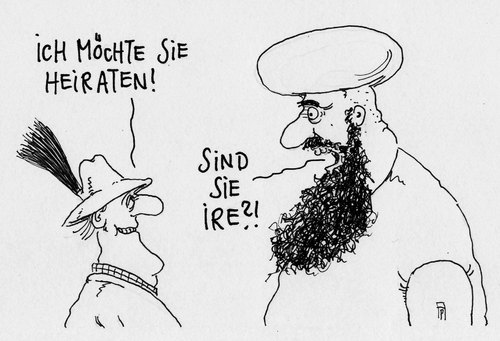 Cartoon: irisch (medium) by Andreas Prüstel tagged irland,homoehe,reverendum,volksabstimmung,katholik,muslim,heirat,cartoon,karikatur,andreas,pruestel,irland,homoehe,reverendum,volksabstimmung,katholik,muslim,heirat,cartoon,karikatur,andreas,pruestel