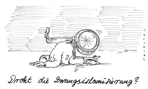 Cartoon: islamisierung (medium) by Andreas Prüstel tagged schäuble,islam