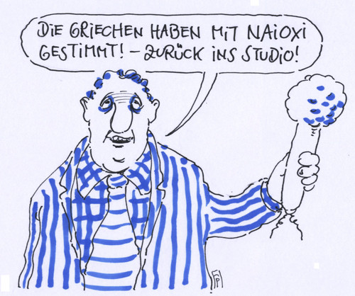 Cartoon: jein (medium) by Andreas Prüstel tagged griechenland,referendum,volksabstimmung,schuldenkrise,eu,europa,euro,geldgeber,cartoon,karikatur,andreas,pruestel,griechenland,referendum,volksabstimmung,schuldenkrise,eu,europa,euro,geldgeber,cartoon,karikatur,andreas,pruestel