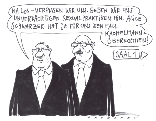 Cartoon: kachelmann (medium) by Andreas Prüstel tagged kachelmann,justiz,meinungsbildung,aliceschwarzer,jörg kachelmann,justiz,meinungsbildung,alice schwarzer,gericht,sexualverbrechen,verbrechen,kriminalität,gewalt,mißbrauch,missbrauch,alice,schwarzer,moderator,jörg,kachelmann