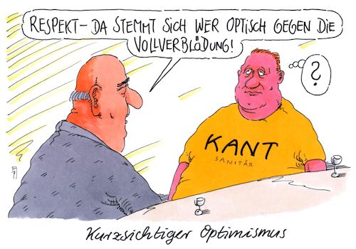 Cartoon: kant (medium) by Andreas Prüstel tagged vollverblödung,zeitgeist,philosophie,immanuel,kant,optimismus,kurzsichtigkeit,sanitär,cartoon,karikatur,andreas,pruestel,vollverblödung,zeitgeist,philosophie,immanuel,kant,optimismus,kurzsichtigkeit,sanitär,cartoon,karikatur,andreas,pruestel