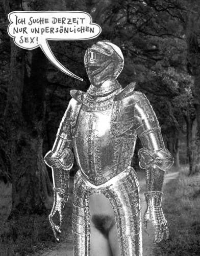 Cartoon: klare sache (medium) by Andreas Prüstel tagged rüstung,sexdates