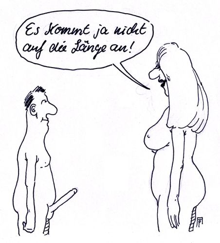 Cartoon: länge (medium) by Andreas Prüstel tagged erektion,länge,spruch,cartoon,karikatur,andreas,pruestel
