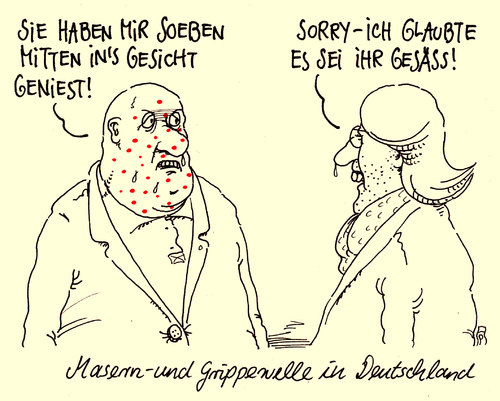 Cartoon: masern und grippe (medium) by Andreas Prüstel tagged grippewelle,grippe,masern,masernimpfung,niesen,gesäß,cartoon,karikatur,andreas,pruestel,grippewelle,grippe,masern,masernimpfung,niesen,gesäß,cartoon,karikatur,andreas,pruestel