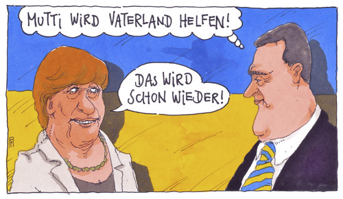 Cartoon: merkel poroschenko (medium) by Andreas Prüstel tagged angela,merkel,bundeskanzlerin,petro,poroschenko,staatspräsident,deutschland,ukraine,ostukraine,russland,konflikt,hilfe,cartoon,karikatur,andreas,pruestel,angela,merkel,bundeskanzlerin,petro,poroschenko,staatspräsident,deutschland,ukraine,ostukraine,russland,konflikt,hilfe,cartoon,karikatur,andreas,pruestel