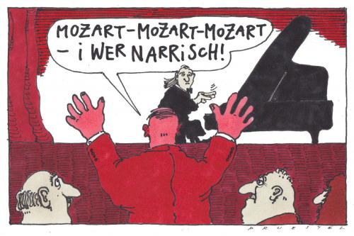 Cartoon: Mozart (medium) by Andreas Prüstel tagged mozart,music,österreich,fussballreportage