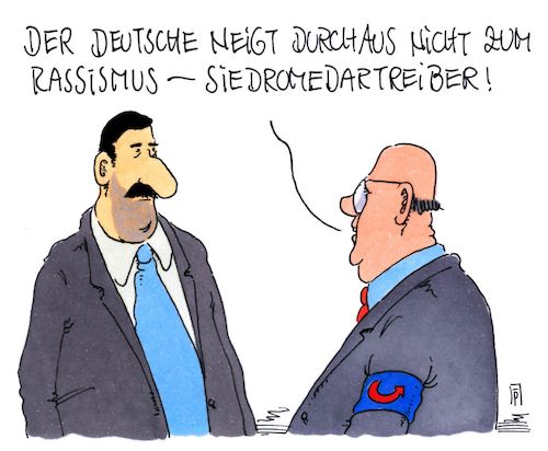 Cartoon: nicht rassistisch (medium) by Andreas Prüstel tagged deutschland,rassismus,rassismusdebatte,afd,cartoon,karikatur,andreas,pruestel,deutschland,rassismus,rassismusdebatte,afd,cartoon,karikatur,andreas,pruestel