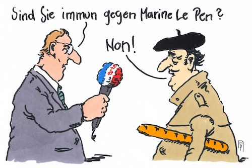 Cartoon: non! (medium) by Andreas Prüstel tagged frankreich,marine,le,pen,europaparlament,aufhebung,abgeordnetenimmunität,präsidentschaftswahlen,cartoon,karikatur,andreas,pruestel,frankreich,marine,le,pen,europaparlament,aufhebung,abgeordnetenimmunität,präsidentschaftswahlen,cartoon,karikatur,andreas,pruestel