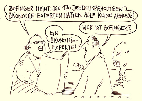 Cartoon: ökomune (medium) by Andreas Prüstel tagged eu,fiskalunion,esm,eurokrise,peterbofinger,experten,ökonomie,experten,ökonomie,eurokrise,esm,fiskalunion