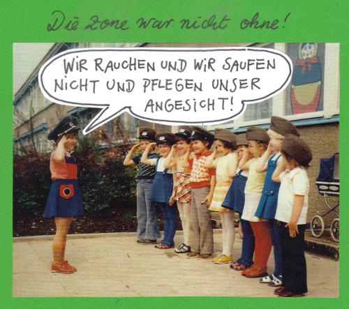 Cartoon: ordnung und disziplin (medium) by Andreas Prüstel tagged ddr,kindergarten