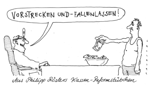 Cartoon: o.t. (medium) by Andreas Prüstel tagged arztkosten,gesetzlichekrankenkassen,rösler,gesundheitsreform,arztkosten,rösler,gesundheitsreform,gesundheit,krankenkasse