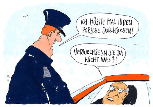 Cartoon: porsche-razzia (medium) by Andreas Prüstel tagged porsche,abgasskandal,diesel,manipulationen,betrug,razzia,cartoon,karikatur,andreas,pruestel,porsche,abgasskandal,diesel,manipulationen,betrug,razzia,cartoon,karikatur,andreas,pruestel