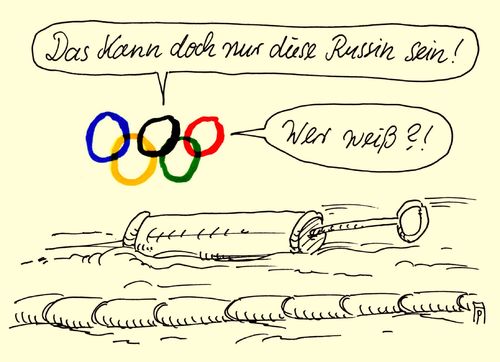 Cartoon: russin (medium) by Andreas Prüstel tagged olympia,rio,doping,schwimmen,russin,russen,cartoon,karikatur,andreas,pruestel,olympia,rio,doping,schwimmen,russin,russen,cartoon,karikatur,andreas,pruestel